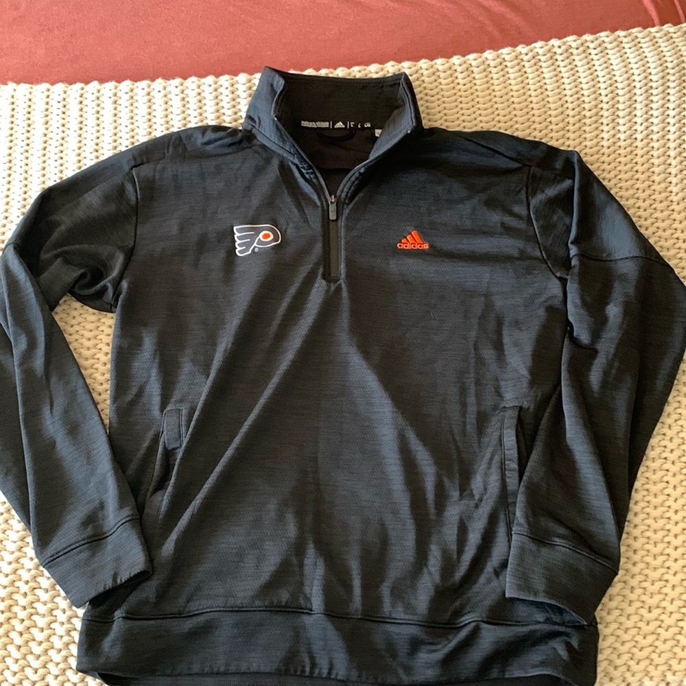 Men’s Adidas Philadelphia Flyers quarter zip black, large